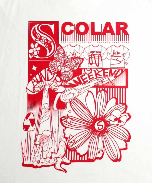 ScoLar（スカラー）の「131657：ニットメッシュ編みベスト×スカラーランドリー柄Tシャツセットアップ（その他トップス・レディース・ブラック/ピンク/グリーン・M）」の15枚目の写真