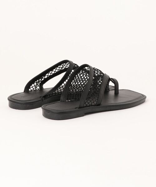 Fabby fabby(ファビィーファビィー)の「メッシュトングフラットサンダル(サンダル・レディース・ブラック/オフホワイト・LARGE/MEDIUM/SMALL)」の3枚目の写真