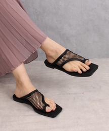 メッシュトングフラットサンダル