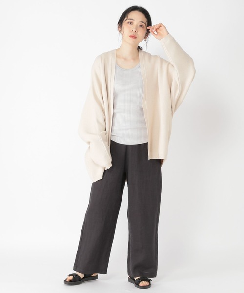 studio CLIP（スタディオクリップ）の「12ゲージコクーンニットアウター（カーディガン/ボレロ・レディース・アイボリー/ネイビー・FREE）」の13枚目の写真