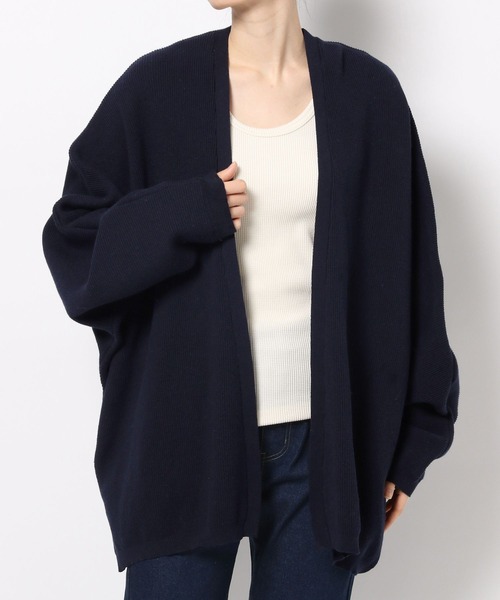 studio CLIP（スタディオクリップ）の「12ゲージコクーンニットアウター（カーディガン/ボレロ・レディース・アイボリー/ネイビー・FREE）」の15枚目の写真