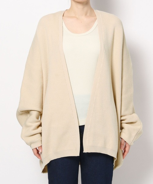 studio CLIP（スタディオクリップ）の「12ゲージコクーンニットアウター（カーディガン/ボレロ・レディース・アイボリー/ネイビー・FREE）」の17枚目の写真