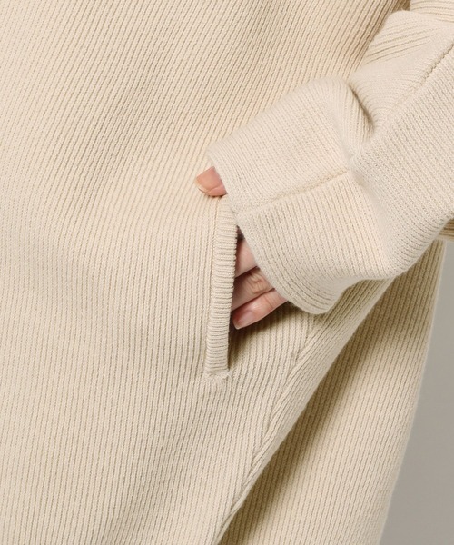 studio CLIP（スタディオクリップ）の「12ゲージコクーンニットアウター（カーディガン/ボレロ・レディース・アイボリー/ネイビー・FREE）」の8枚目の写真