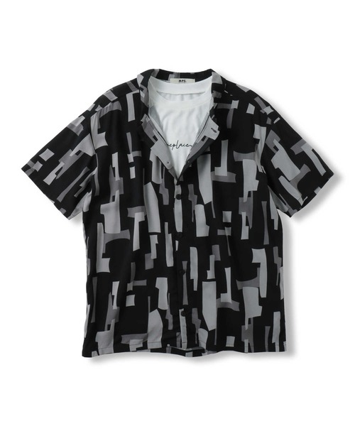 MPS(エムピーエス)の「【MPS】接触冷感柄シャツレイヤード(シャツ/ブラウス・キッズ・ブラック/カーキブラウン・105/150/130/120/140/160)」の3枚目の写真