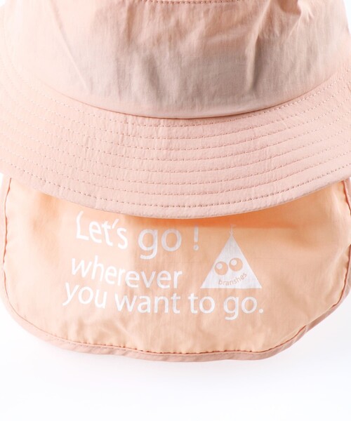 BRANSHES（ブランシェス）の「日よけ付きアウトドアハット（ハット・キッズ・カーキオリーブ/ベージュ/ピンク・54cm/50cm/52cm/56cm）」の22枚目の写真