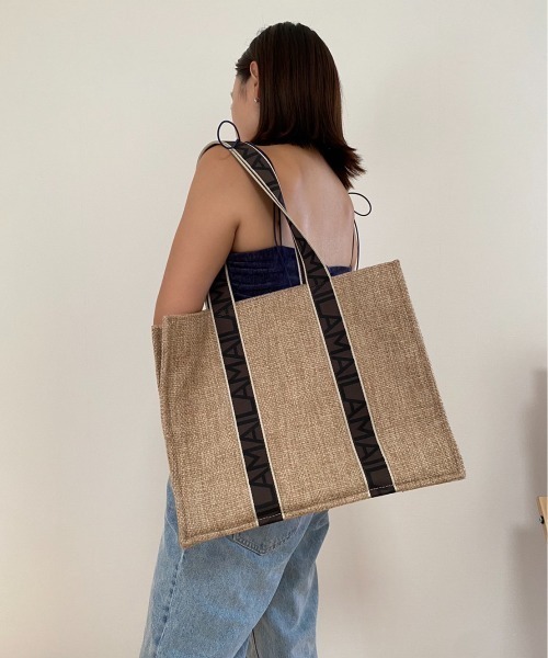 AMAIL(アマイル)の「AM logo box bag(トートバッグ・レディース・ホワイト/ベージュ・FREE)」の19枚目の写真