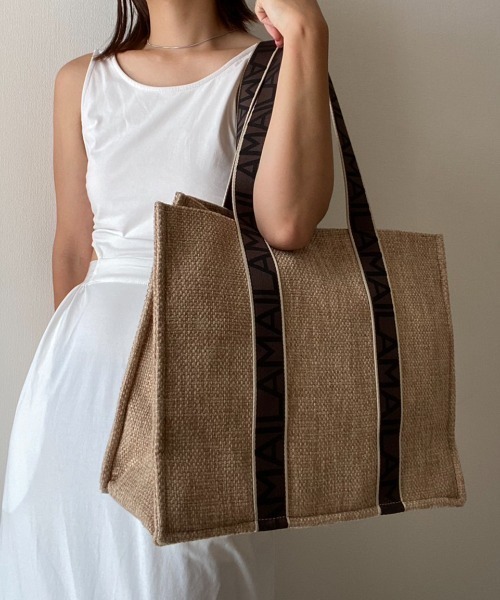 AMAIL(アマイル)の「AM logo box bag(トートバッグ・レディース・ホワイト/ベージュ・FREE)」の20枚目の写真