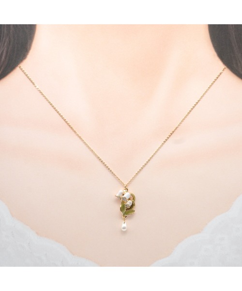 GGD SELECT（ジージーディー　セレクト）の「国内メッキ すずらんネックレス ゴールド[ACCACC]（ネックレス・レディース・ゴールド・FREE）」の4枚目の写真