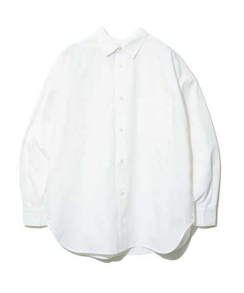 AOZORA（アオゾラ）の「AOZORA/アオゾラ　ダンプ釦スリットRGシャツ（シャツ/ブラウス・メンズ・イエロー/ネイビー/ホワイト・LARGE/MEDIUM）」の2枚目の写真