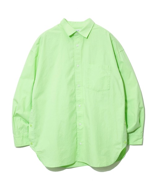 AOZORA（アオゾラ）の「AOZORA/アオゾラ　ダンプ釦スリットRGシャツ（シャツ/ブラウス・メンズ・イエロー/ネイビー/ホワイト・LARGE/MEDIUM）」の3枚目の写真