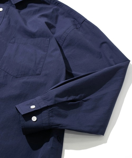 AOZORA（アオゾラ）の「AOZORA/アオゾラ　ダンプ釦スリットRGシャツ（シャツ/ブラウス・メンズ・イエロー/ネイビー/ホワイト・LARGE/MEDIUM）」の7枚目の写真