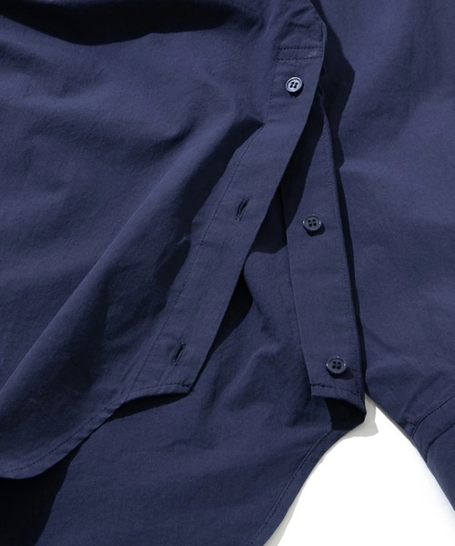 AOZORA（アオゾラ）の「AOZORA/アオゾラ　ダンプ釦スリットRGシャツ（シャツ/ブラウス・メンズ・イエロー/ネイビー/ホワイト・LARGE/MEDIUM）」の9枚目の写真