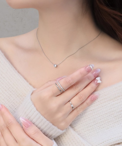 blackdia ocean(ブラックダイヤオーシャン)の「blackdia ocean ダブルラインストーンリング(リング・レディース・ゴールド/ピンクゴールド/シルバー・9号/11号/13号/16号)」の22枚目の写真