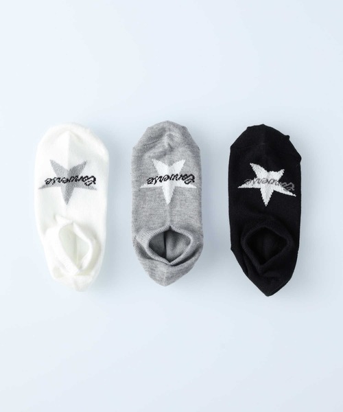CONVERSE（コンバース）の「【CONVERSE】フロントスターソックス３Ｐ（ソックス/靴下・レディース・ブルー・S/M）」の3枚目の写真