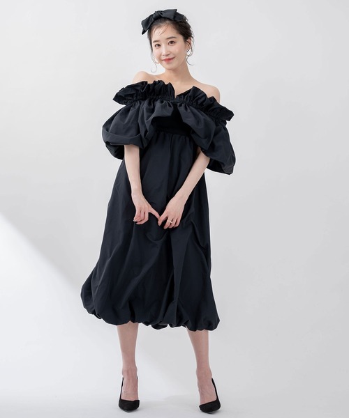 qumerry.（キュメリ）の「オーバースリーブバルーンワンピース（ワンピース・レディース・ブラック/ホワイト・X-SMALL/SMALL/MEDIUM）」の13枚目の写真