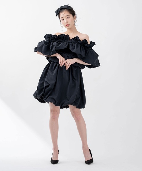 qumerry.（キュメリ）の「オーバースリーブバルーンワンピース（ワンピース・レディース・ブラック/ホワイト・X-SMALL/SMALL/MEDIUM）」の16枚目の写真