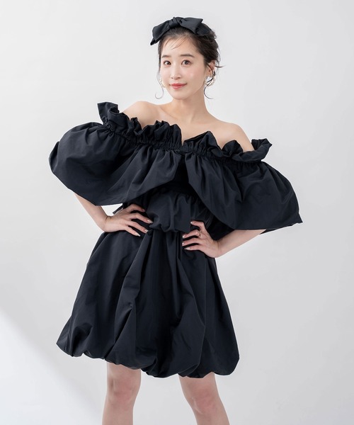 qumerry.（キュメリ）の「オーバースリーブバルーンワンピース（ワンピース・レディース・ブラック/ホワイト・X-SMALL/SMALL/MEDIUM）」の21枚目の写真