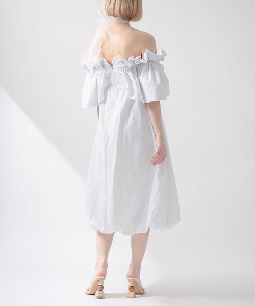 qumerry.（キュメリ）の「オーバースリーブバルーンワンピース（ワンピース・レディース・ブラック/ホワイト・X-SMALL/SMALL/MEDIUM）」の7枚目の写真