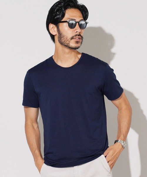 roshell(ロシェル)の「ストレッチTRクルーネック無地半袖Tシャツ(Tシャツ/カットソー・メンズ・チャコールグレー/ネイビー/ブラック/ホワイト・XX-LARGE/SMALL/X-LARGE/LARGE/MEDIUM)」の4枚目の写真