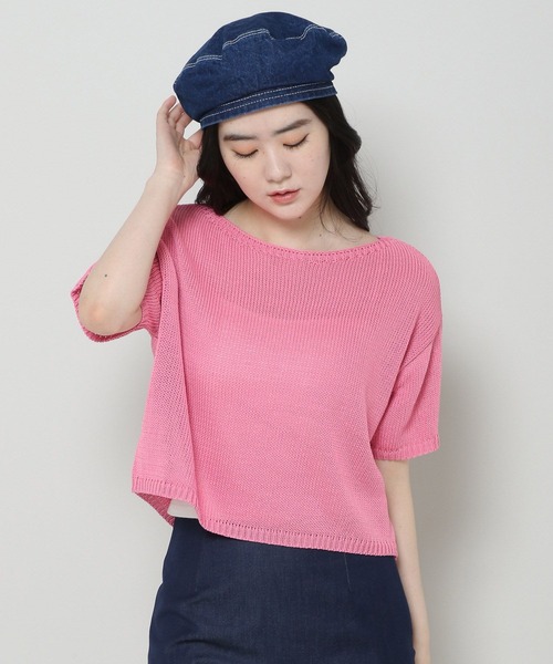 3.3 Field Trip （3.3フィールドトリップ）の「3.3 Field Trip／ニットTOP 2965198（ニット/セーター・レディース・ピンク/グリーン/アイボリー・FREE）」の7枚目の写真