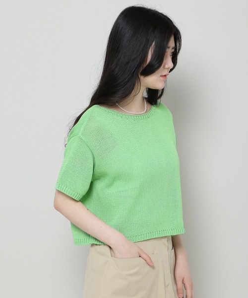 3.3 Field Trip （3.3フィールドトリップ）の「3.3 Field Trip／ニットTOP 2965198（ニット/セーター・レディース・ピンク/グリーン/アイボリー・FREE）」の12枚目の写真