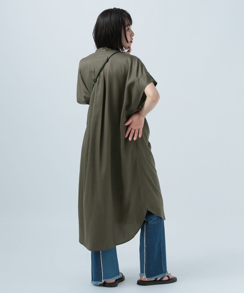 BAYFLOW（ベイフロー）の「スキッパーシャツワンピース（シャツワンピース・レディース・アイボリー/カーキ/オレンジ系その他2・FREE）」の13枚目の写真