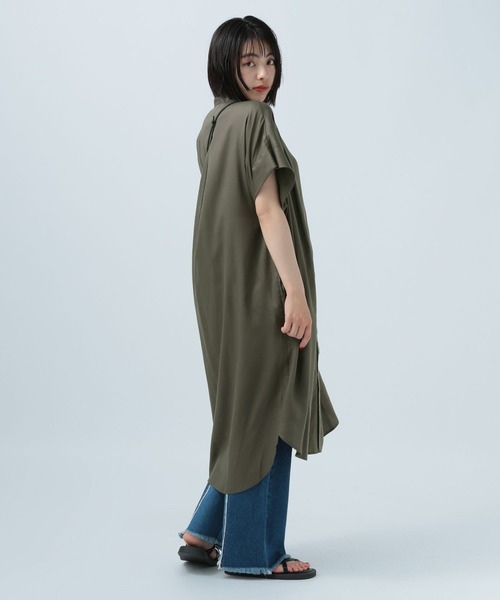 BAYFLOW（ベイフロー）の「スキッパーシャツワンピース（シャツワンピース・レディース・アイボリー/カーキ/オレンジ系その他2・FREE）」の14枚目の写真