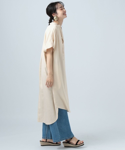 BAYFLOW（ベイフロー）の「スキッパーシャツワンピース（シャツワンピース・レディース・アイボリー/カーキ/オレンジ系その他2・FREE）」の9枚目の写真