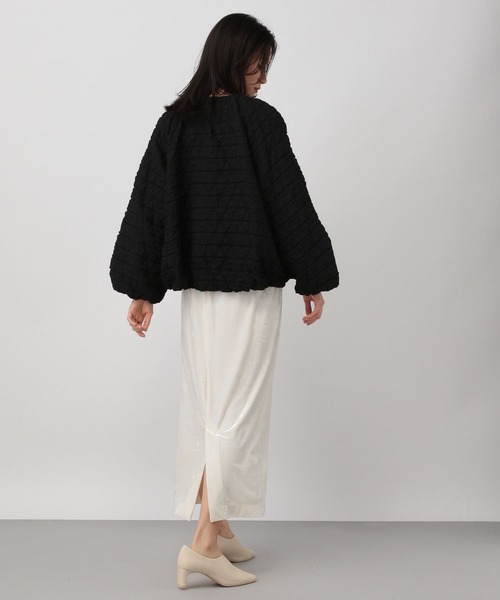 A part by(アパートバイ)の「ストレッチベロアナロースカート(スカート・レディース・グレー系その他4/オフホワイト/ブラック・FREE/SMALL)」の11枚目の写真