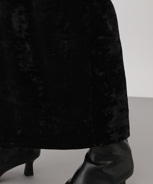 A part by(アパートバイ)の「ストレッチベロアナロースカート(スカート・レディース・グレー系その他4/オフホワイト/ブラック・FREE/SMALL)」の22枚目の写真