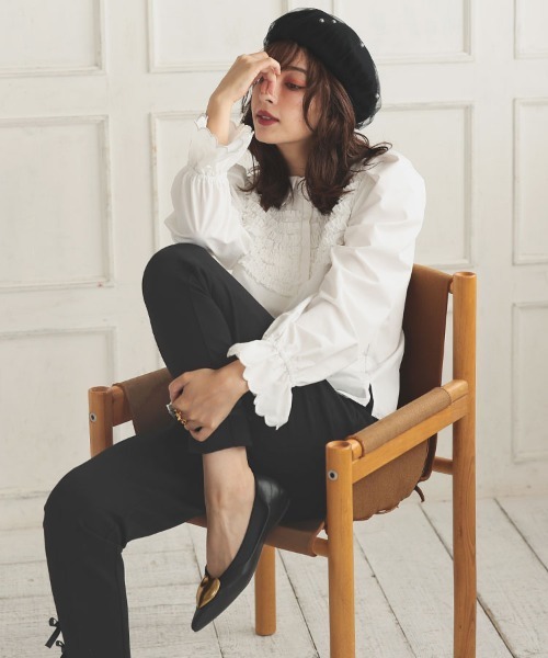 DONOBAN（ドノバン）の「トラウザーパンツ（スラックス・レディース・ブラック/ブラック系その他/アイボリー・LONG/SHORT）」の12枚目の写真