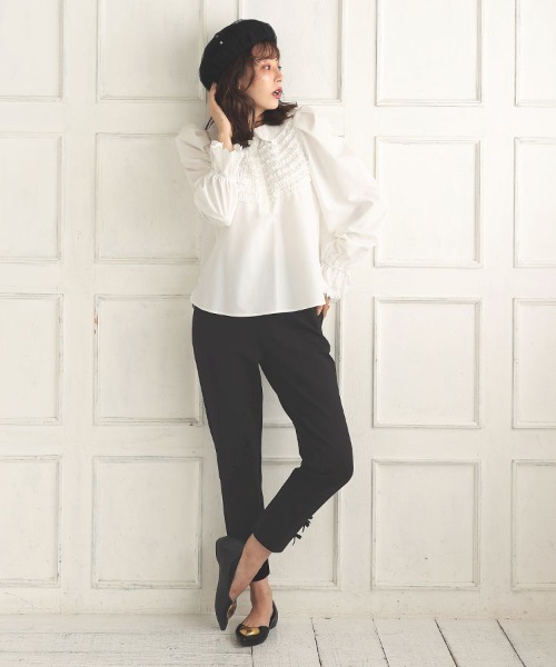 DONOBAN（ドノバン）の「トラウザーパンツ（スラックス・レディース・ブラック/ブラック系その他/アイボリー・LONG/SHORT）」の14枚目の写真