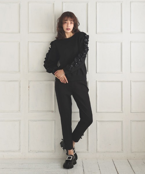 DONOBAN（ドノバン）の「トラウザーパンツ（スラックス・レディース・ブラック/ブラック系その他/アイボリー・LONG/SHORT）」の17枚目の写真