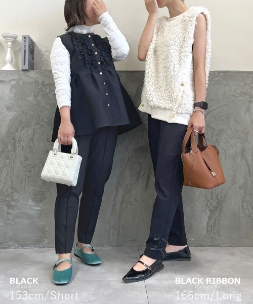 DONOBAN（ドノバン）の「トラウザーパンツ（スラックス・レディース・ブラック/ブラック系その他/アイボリー・LONG/SHORT）」の21枚目の写真