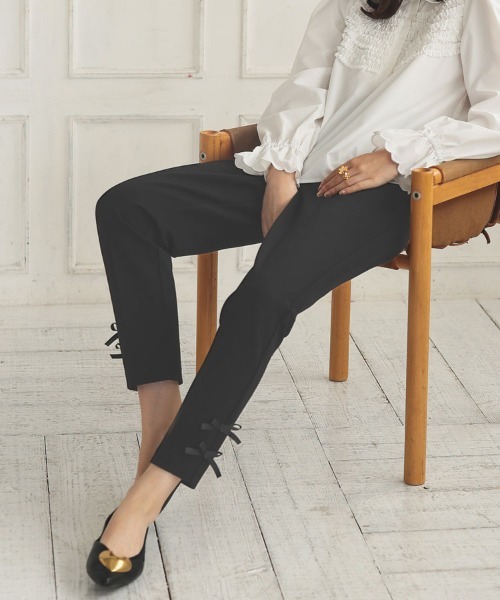 DONOBAN（ドノバン）の「トラウザーパンツ（スラックス・レディース・ブラック/ブラック系その他/アイボリー・LONG/SHORT）」の10枚目の写真