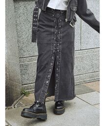 jouetie | フロントレースアップデニムスカパン【セットアップ対応】(デニムパンツ)