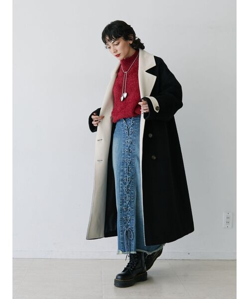 jouetie（ジュエティ）の「フロントレースアップデニムスカパン【セットアップ対応】（デニムパンツ・レディース・ライトブルー/ブラック・SMALL/MEDIUM）」の7枚目の写真