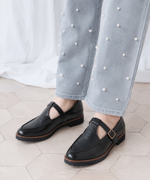 coca（ANDEX shoes product）（コカ）の「Tストラップ フラットシューズ（パンプス・レディース・ブラック/ダークブラウン/ブラック系その他・SMALL/MEDIUM/LARGE）」の5枚目の写真