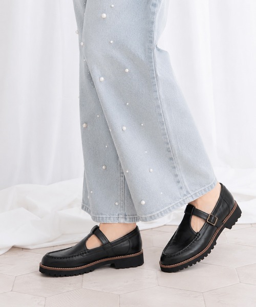coca（ANDEX shoes product）（コカ）の「Tストラップ フラットシューズ（パンプス・レディース・ブラック/ダークブラウン/ブラック系その他・SMALL/MEDIUM/LARGE）」の4枚目の写真