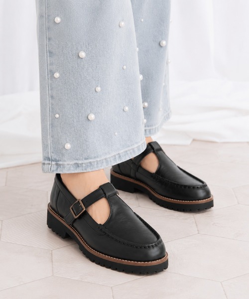 coca（ANDEX shoes product）（コカ）の「Tストラップ フラットシューズ（パンプス・レディース・ブラック/ダークブラウン/ブラック系その他・SMALL/MEDIUM/LARGE）」の6枚目の写真