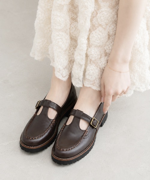 coca（ANDEX shoes product）（コカ）の「Tストラップ フラットシューズ（パンプス・レディース・ブラック/ダークブラウン/ブラック系その他・SMALL/MEDIUM/LARGE）」の10枚目の写真