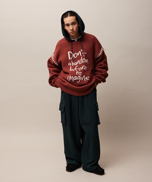 re_k by JUNRED（レクバイジュンレッド）の「re_k by JUNRED / ワイドカーゴスウェットパンツ（カーゴパンツ・メンズ・グリーン/チャコールグレー/ライトグレー・S/M/L）」の18枚目の写真