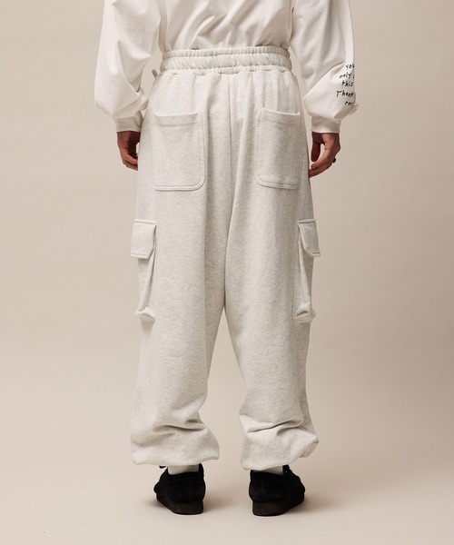 re_k by JUNRED（レクバイジュンレッド）の「re_k by JUNRED / ワイドカーゴスウェットパンツ（カーゴパンツ・メンズ・グリーン/チャコールグレー/ライトグレー・S/M/L）」の22枚目の写真