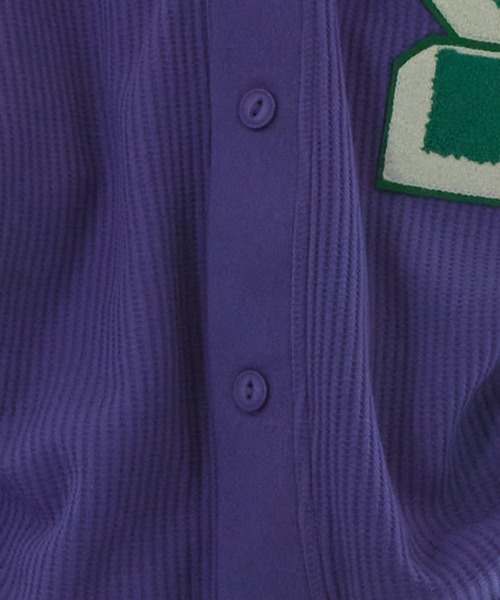 PAIRMANON STREET（ペアマノンストリート）の「【PAIRMANON STREET】サガラワッペン付き ワッフル カーディガン（カーディガン/ボレロ・キッズ・イエロー/ブラック/レッド/パープル系その他・100/120/110/90/140/130/150）」の7枚目の写真
