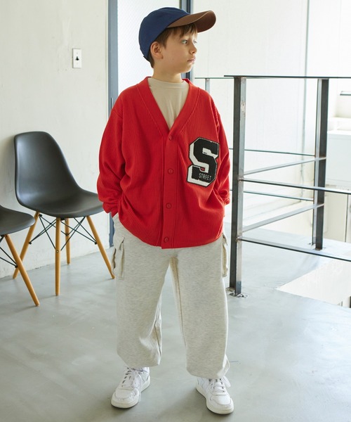 PAIRMANON STREET（ペアマノンストリート）の「【PAIRMANON STREET】サガラワッペン付き ワッフル カーディガン（カーディガン/ボレロ・キッズ・イエロー/ブラック/レッド/パープル系その他・100/120/110/90/140/130/150）」の12枚目の写真