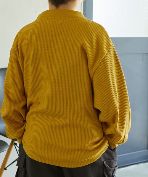 PAIRMANON STREET（ペアマノンストリート）の「【PAIRMANON STREET】サガラワッペン付き ワッフル カーディガン（カーディガン/ボレロ・キッズ・イエロー/ブラック/レッド/パープル系その他・100/120/110/90/140/130/150）」の9枚目の写真