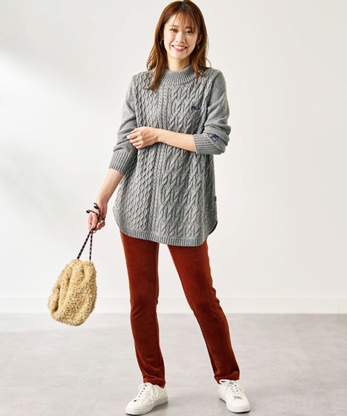 FILA（フィラ）の「＜FILA＞ケーブル柄ニットチュニック