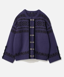 HARE | ベロアラインノルディックカーディガン(HARE)(カーディガン/ボレロ)