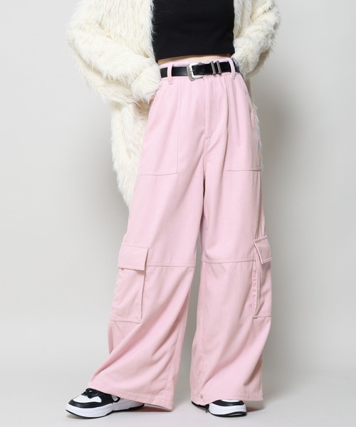 PAGEBOY(ページボーイ)の「カラーコーデュロイカーゴパンツ(カーゴパンツ・レディース・ブルー/オフホワイト/ブラック/ピンク・FREE)」の12枚目の写真