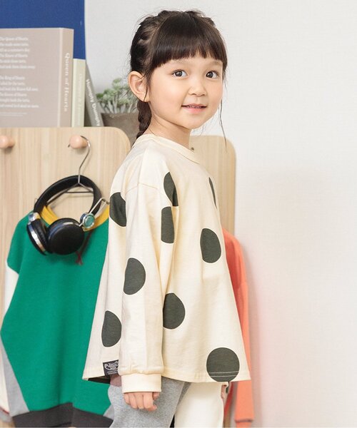 BREEZE（ブリーズ）の「【どっちも正解】DAISUKI 総柄ロンT（Tシャツ/カットソー・キッズ・レインボー/ピンク/その他3/イエロー/チェック/ブラウン/ドット/ブラック・110/130/100/80/140/120/90）」の7枚目の写真